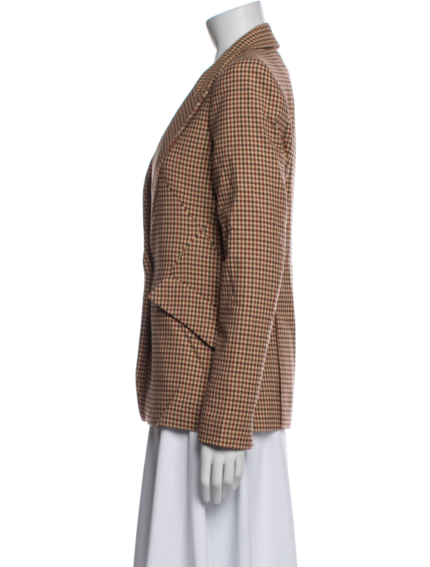 L'Agence Houndstooth Print Blazer