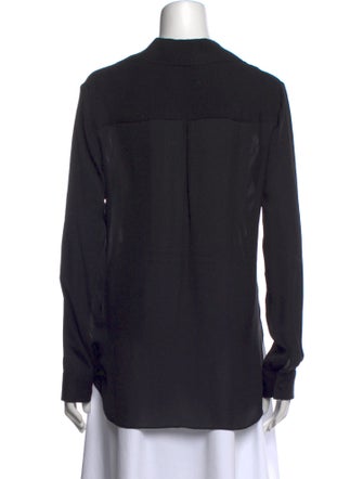 L'Agence Silk V-Neck Blouse