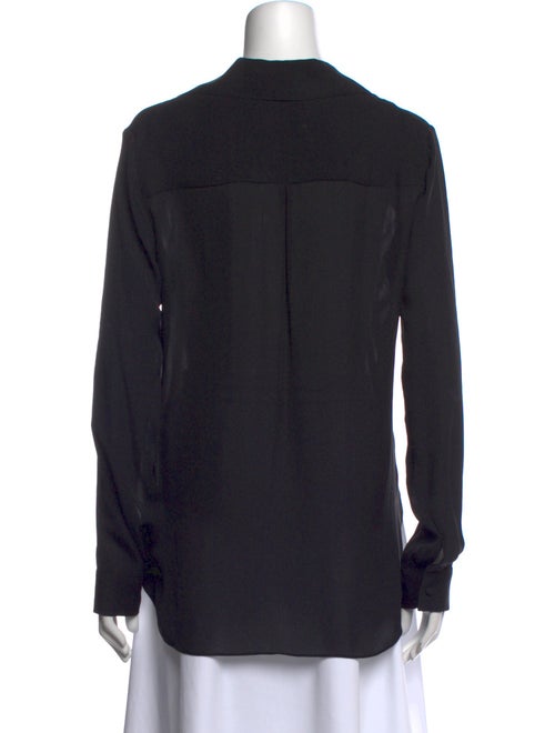L'Agence Silk V-Neck Blouse