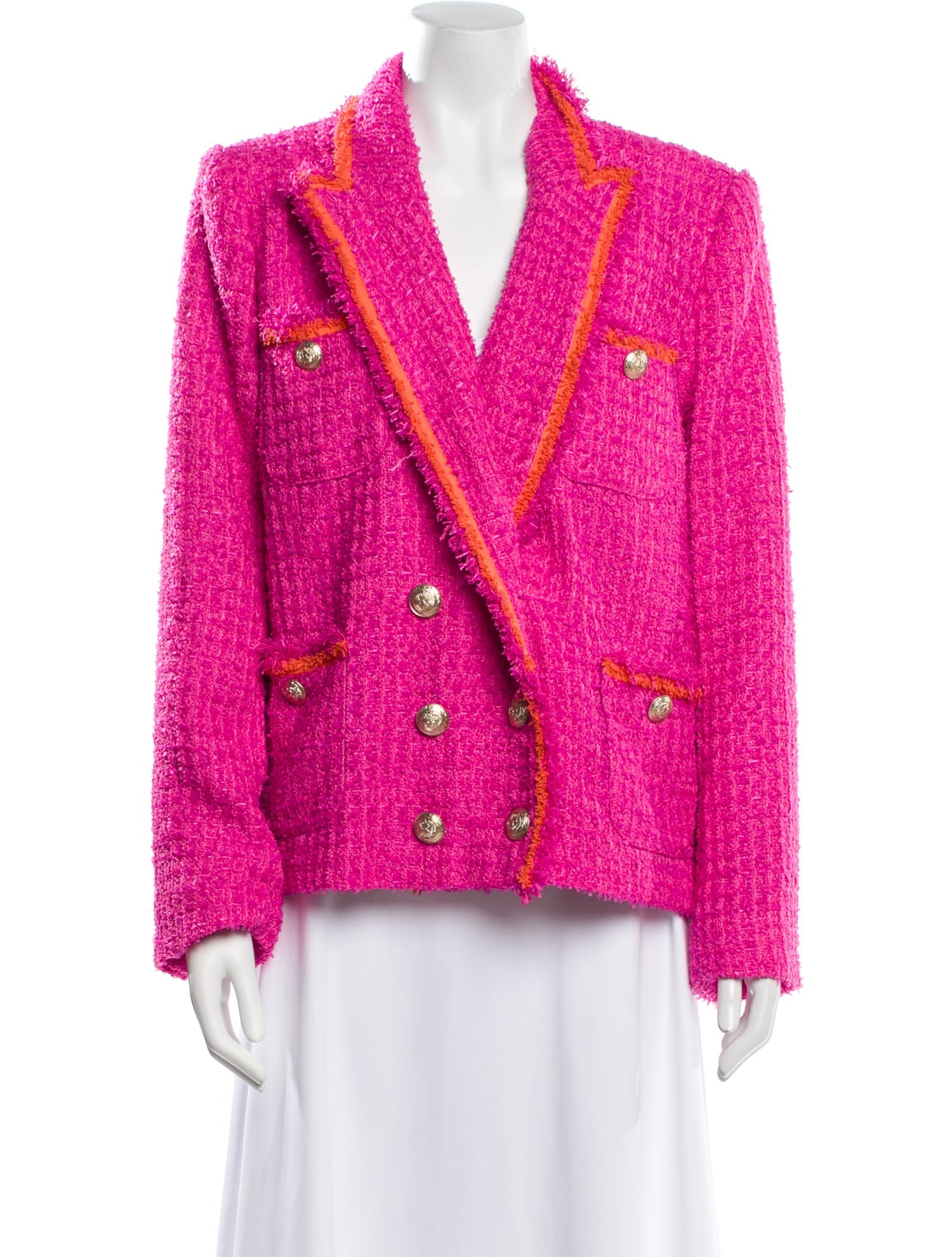 L'Agence Tweed Pattern Blazer
