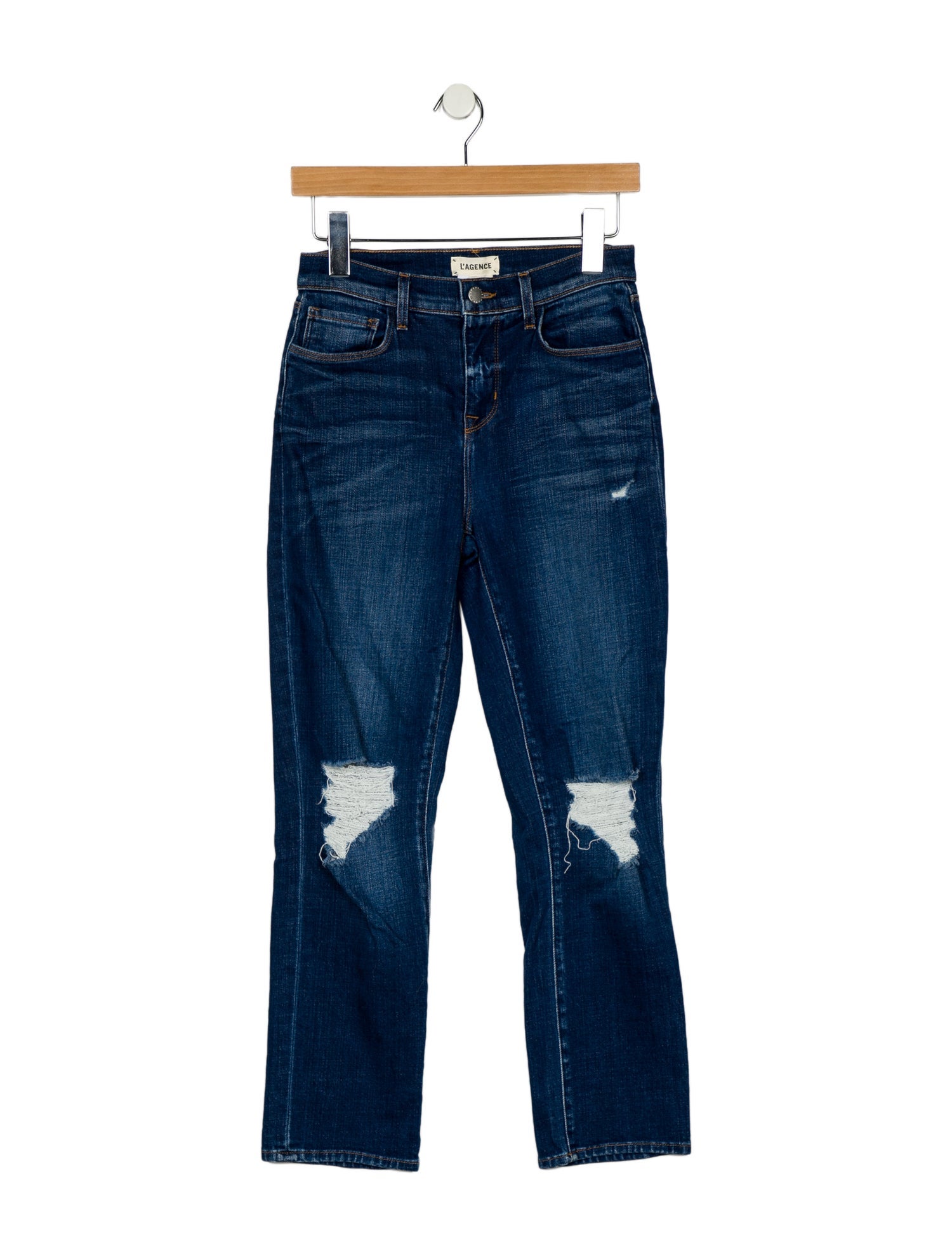 L'Agence Mid-Rise Straight Leg Jeans