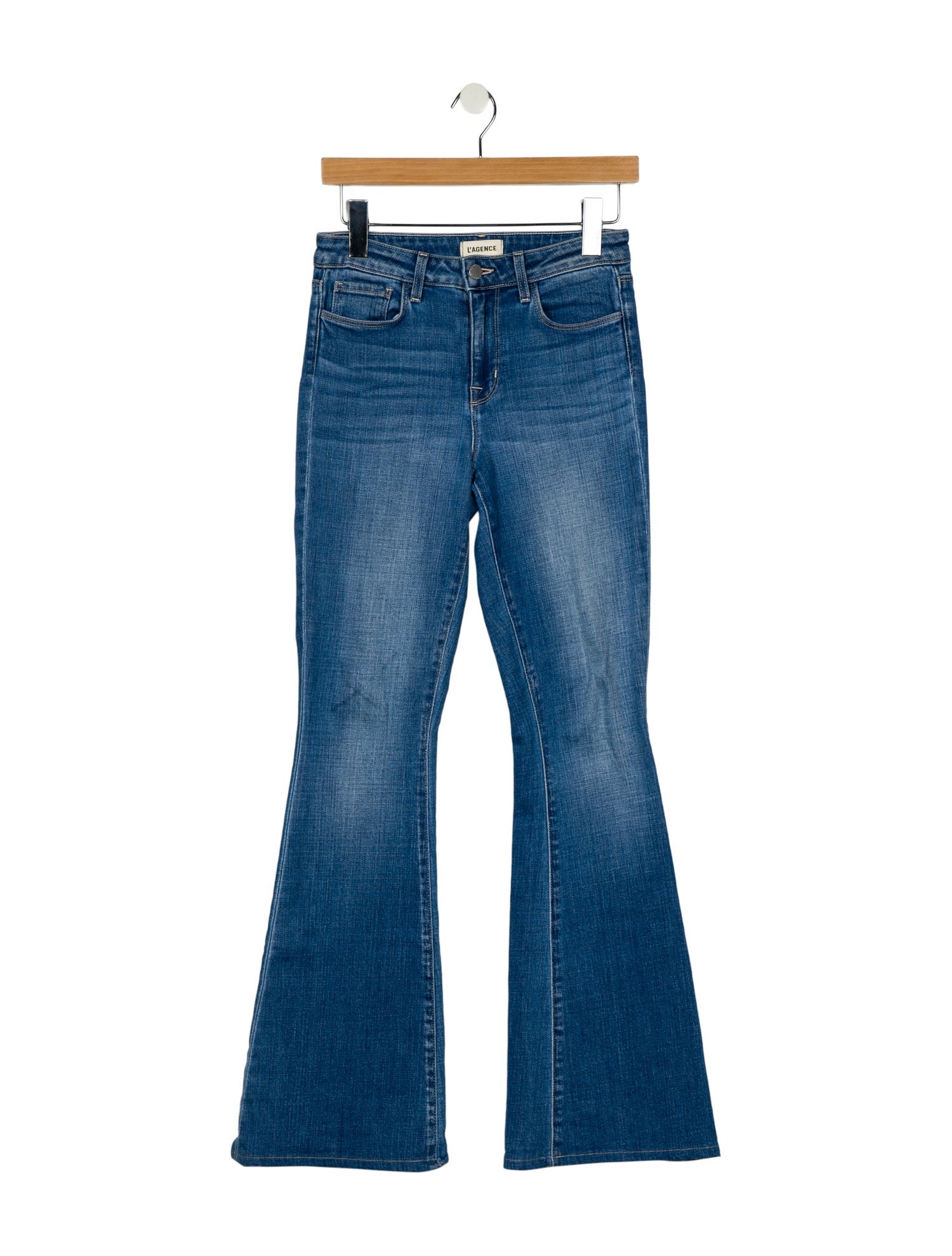 L'Agence Mid-Rise Wide Leg Jeans