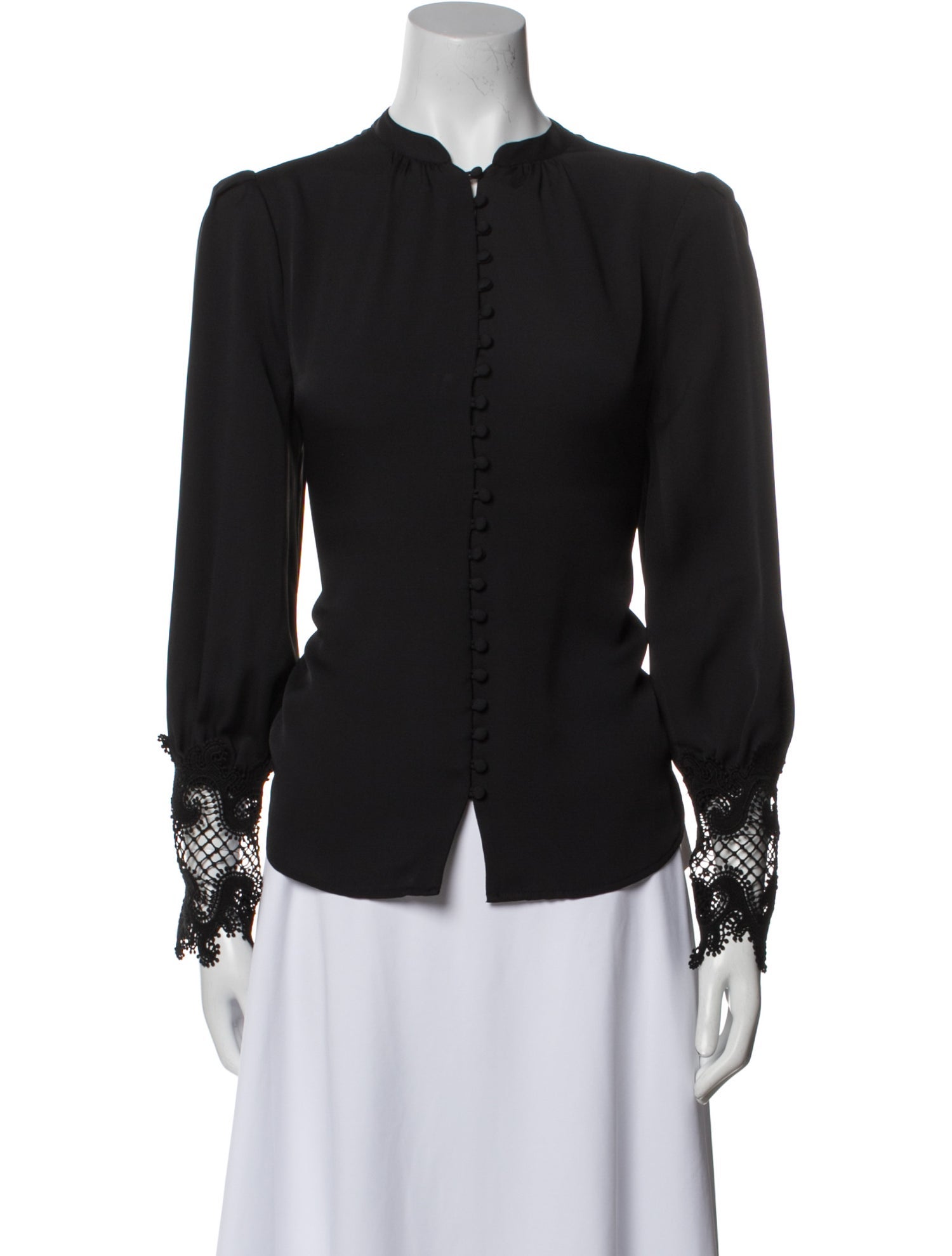 L'Agence Crew Neck Long Sleeve Blouse