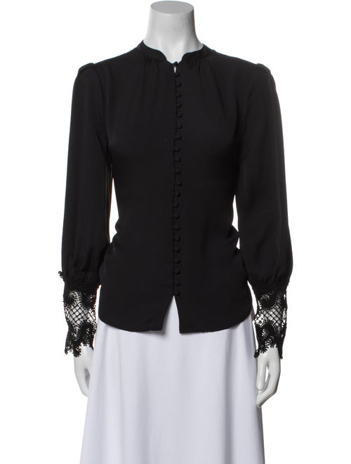 L'Agence Crew Neck Long Sleeve Blouse