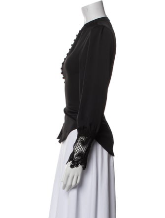 L'Agence Crew Neck Long Sleeve Blouse