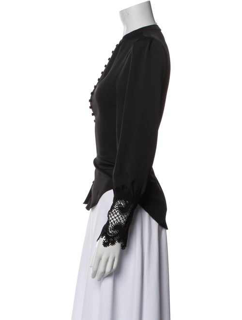 L'Agence Crew Neck Long Sleeve Blouse