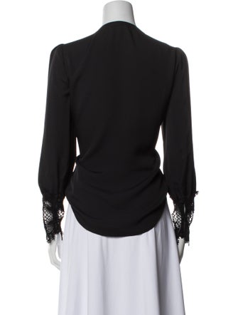 L'Agence Crew Neck Long Sleeve Blouse