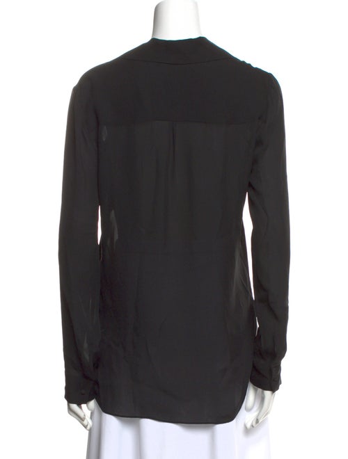 L'Agence Silk V-Neck Blouse