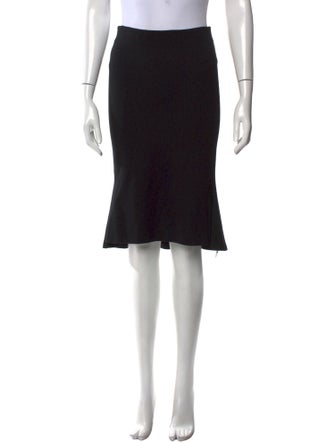 L'Agence Ruffle Embellishment Knee-Length Skirt