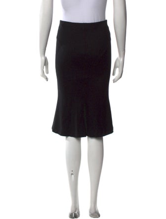 L'Agence Ruffle Embellishment Knee-Length Skirt