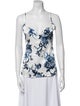 L'Agence Silk Floral Print Top