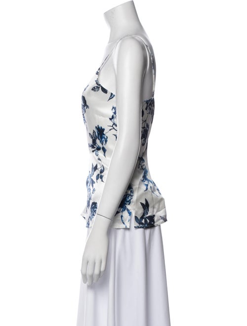L'Agence Silk Floral Print Top