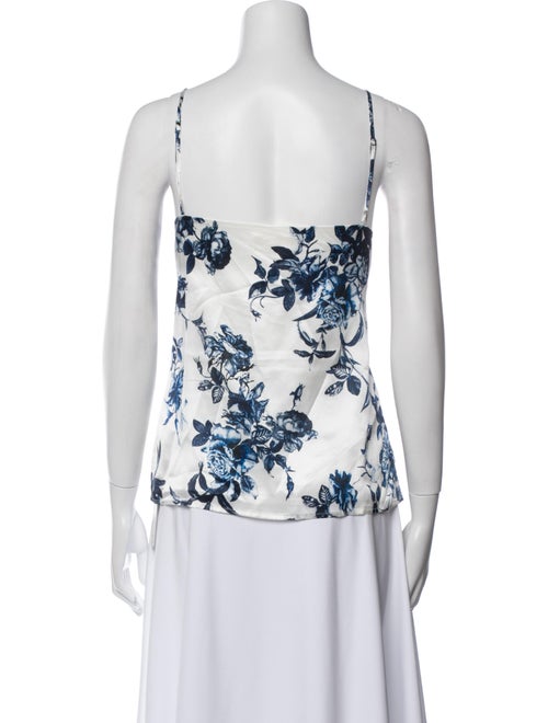 L'Agence Silk Floral Print Top
