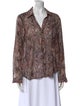 L'Agence Paisley Print Long Sleeve Blouse