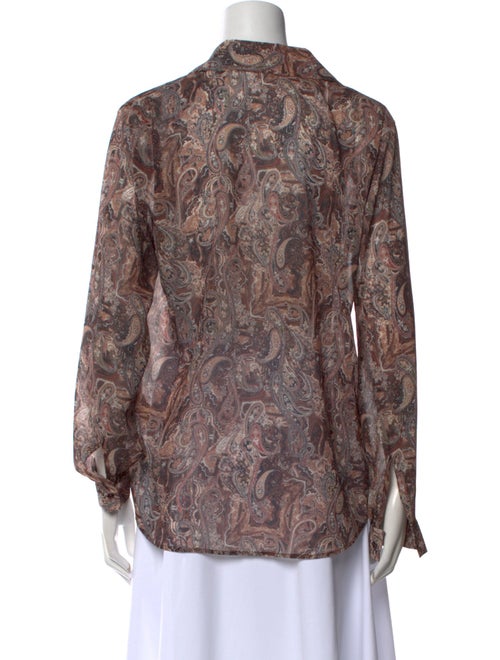 L'Agence Paisley Print Long Sleeve Blouse