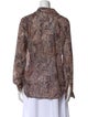 L'Agence Paisley Print Long Sleeve Blouse
