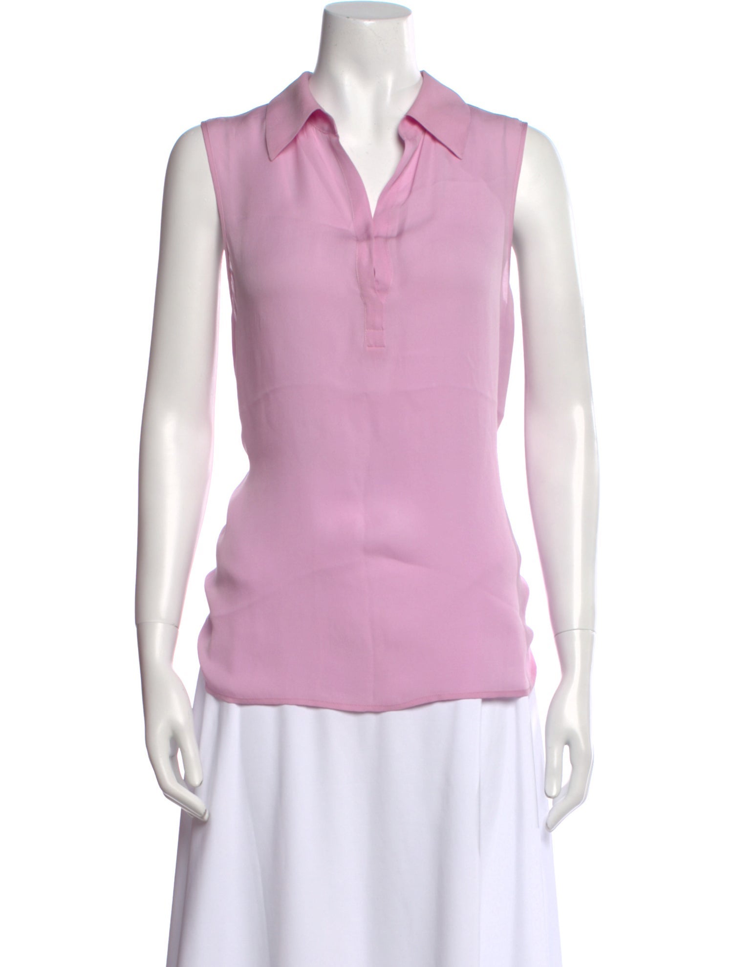 L'Agence Silk V-Neck Blouse