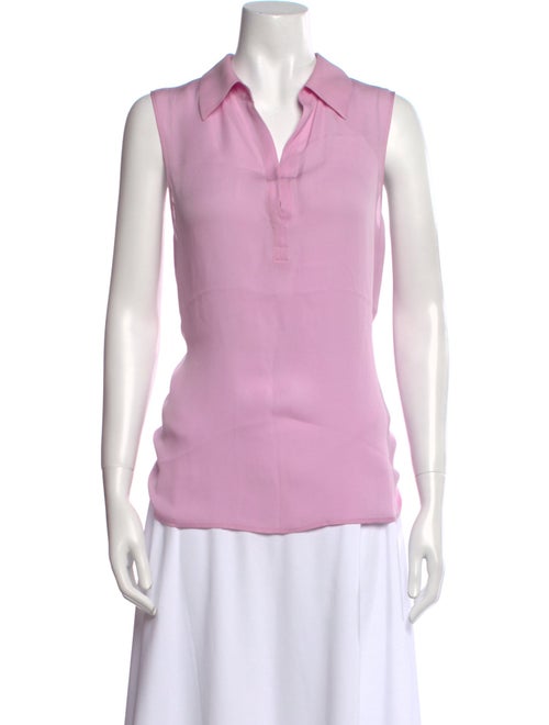 L'Agence Silk V-Neck Blouse