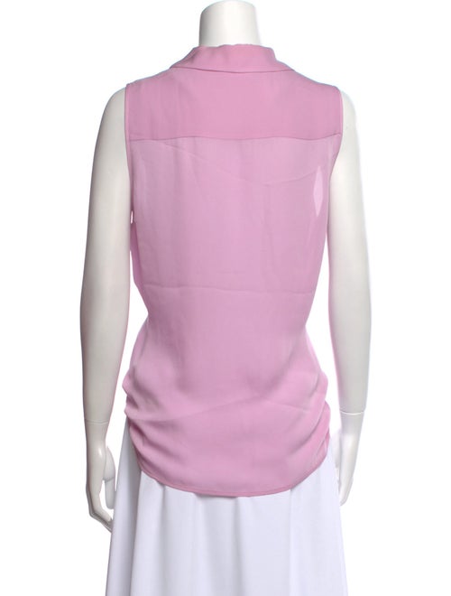 L'Agence Silk V-Neck Blouse