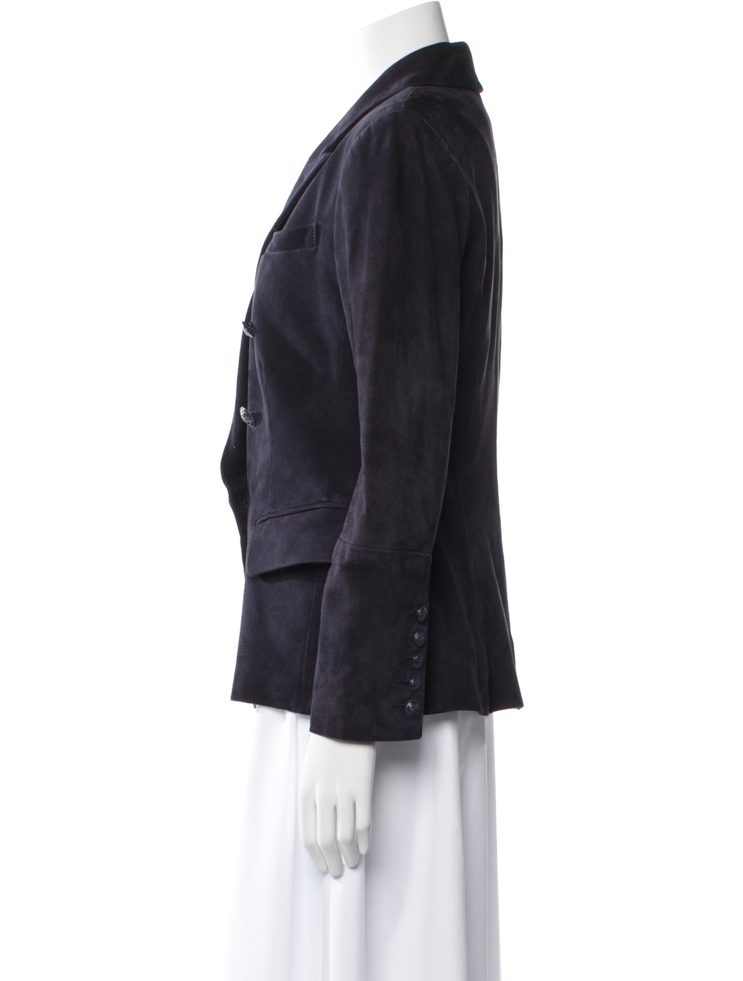 L'Agence Goat Leather Blazer