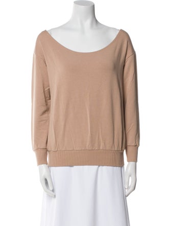 L'Agence Scoop Neck Long Sleeve Sweatshirt