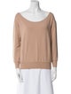 L'Agence Scoop Neck Long Sleeve Sweatshirt