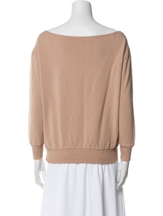 L'Agence Scoop Neck Long Sleeve Sweatshirt