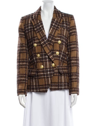 L'Agence Plaid Print Blazer