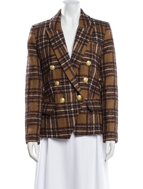 L'Agence Plaid Print Blazer