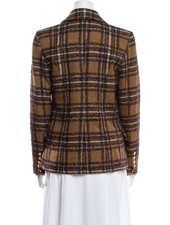L'Agence Plaid Print Blazer