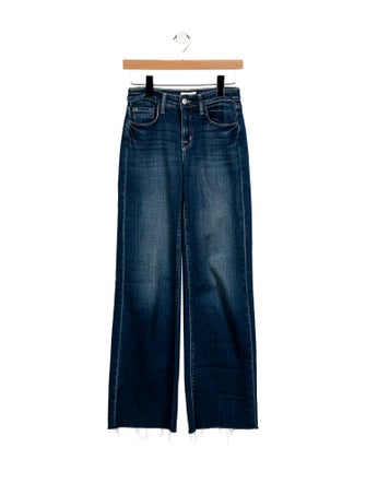 L'Agence Mid-Rise Wide Leg Jeans
