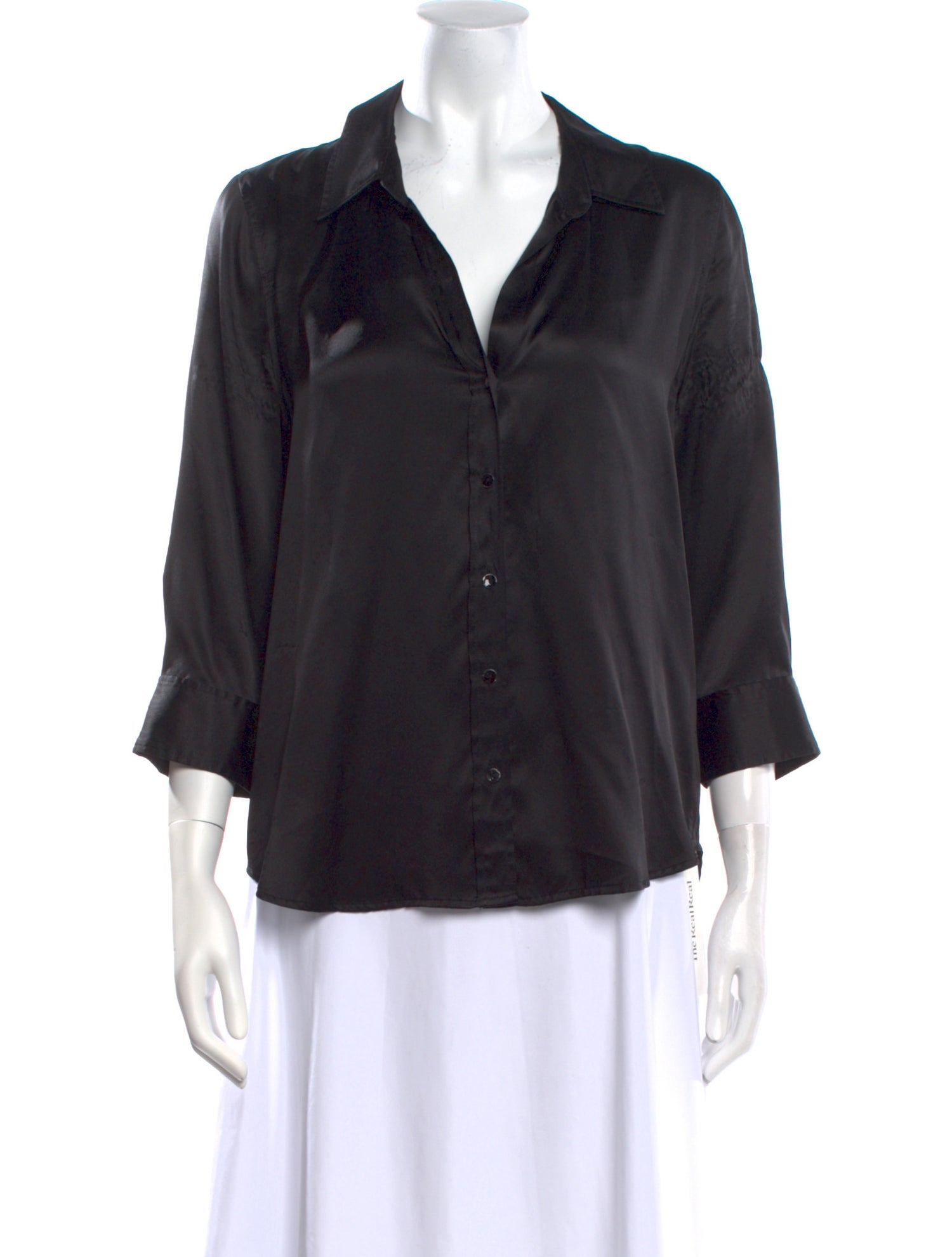 L'Agence Silk V-Neck Blouse