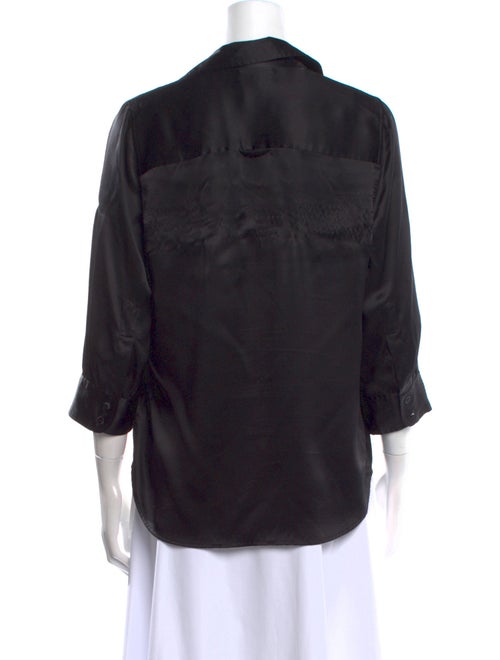 L'Agence Silk V-Neck Blouse