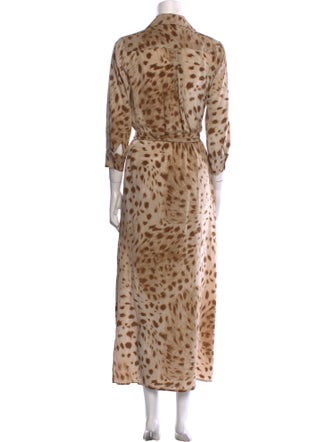 L'Agence Silk Long Dress