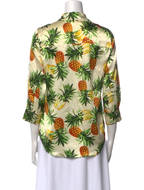 L'Agence Silk Floral Print Blouse
