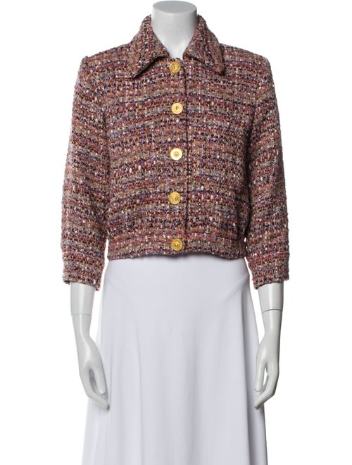 L'Agence Tweed Pattern Evening Jacket