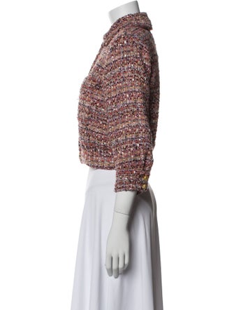 L'Agence Tweed Pattern Evening Jacket