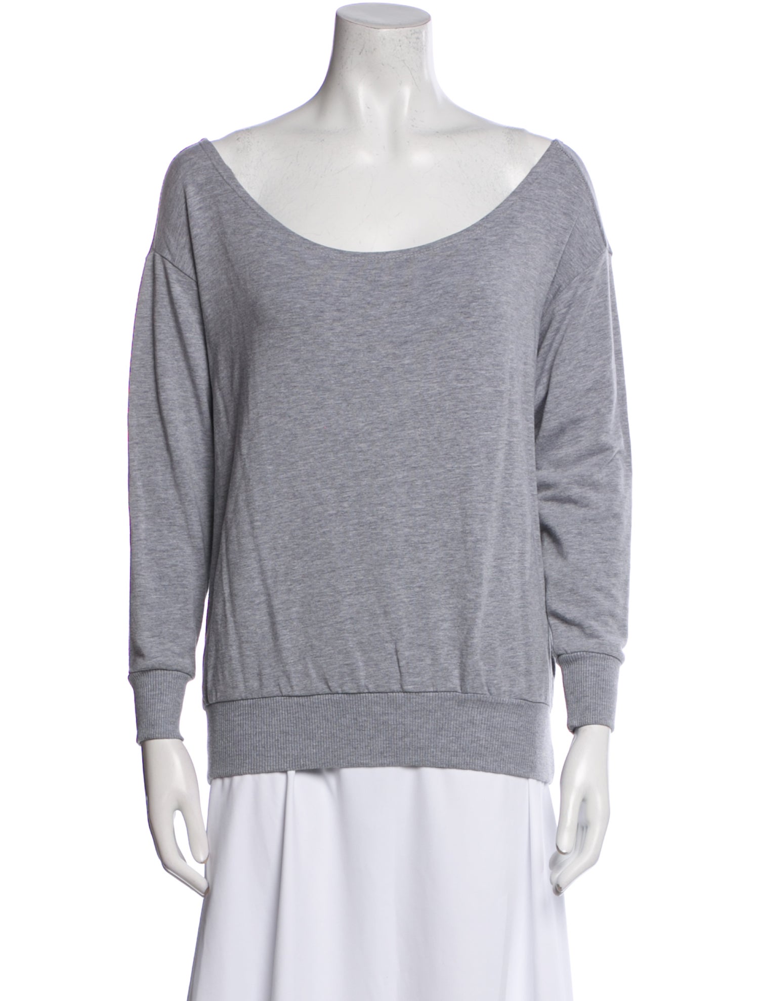 L'Agence Square Neckline Long Sleeve Sweatshirt