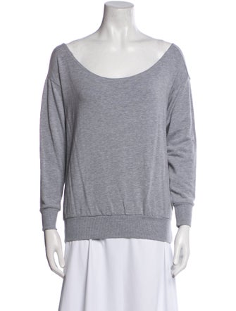 L'Agence Square Neckline Long Sleeve Sweatshirt