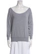 L'Agence Square Neckline Long Sleeve Sweatshirt