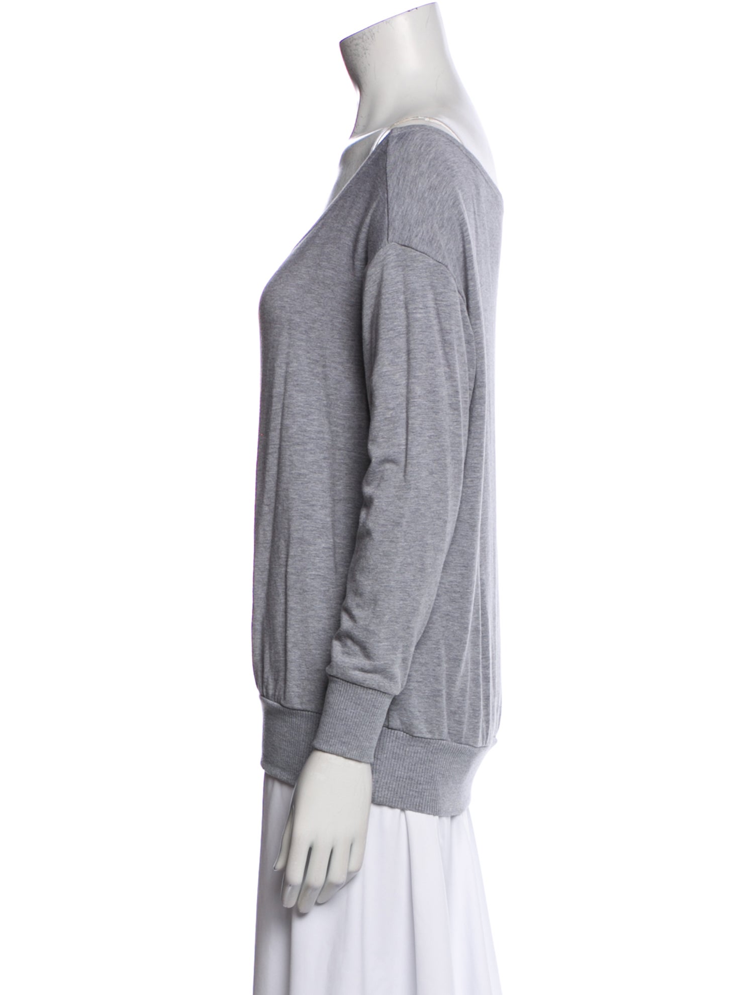 L'Agence Square Neckline Long Sleeve Sweatshirt