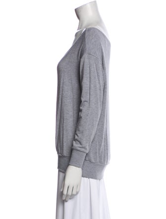 L'Agence Square Neckline Long Sleeve Sweatshirt