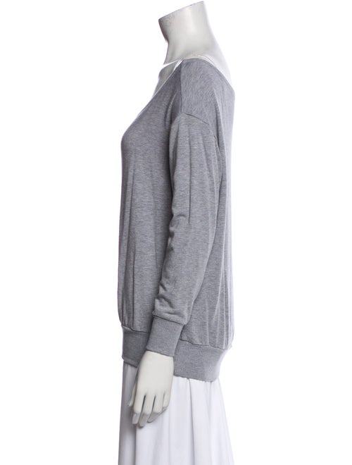 L'Agence Square Neckline Long Sleeve Sweatshirt