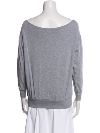 L'Agence Square Neckline Long Sleeve Sweatshirt