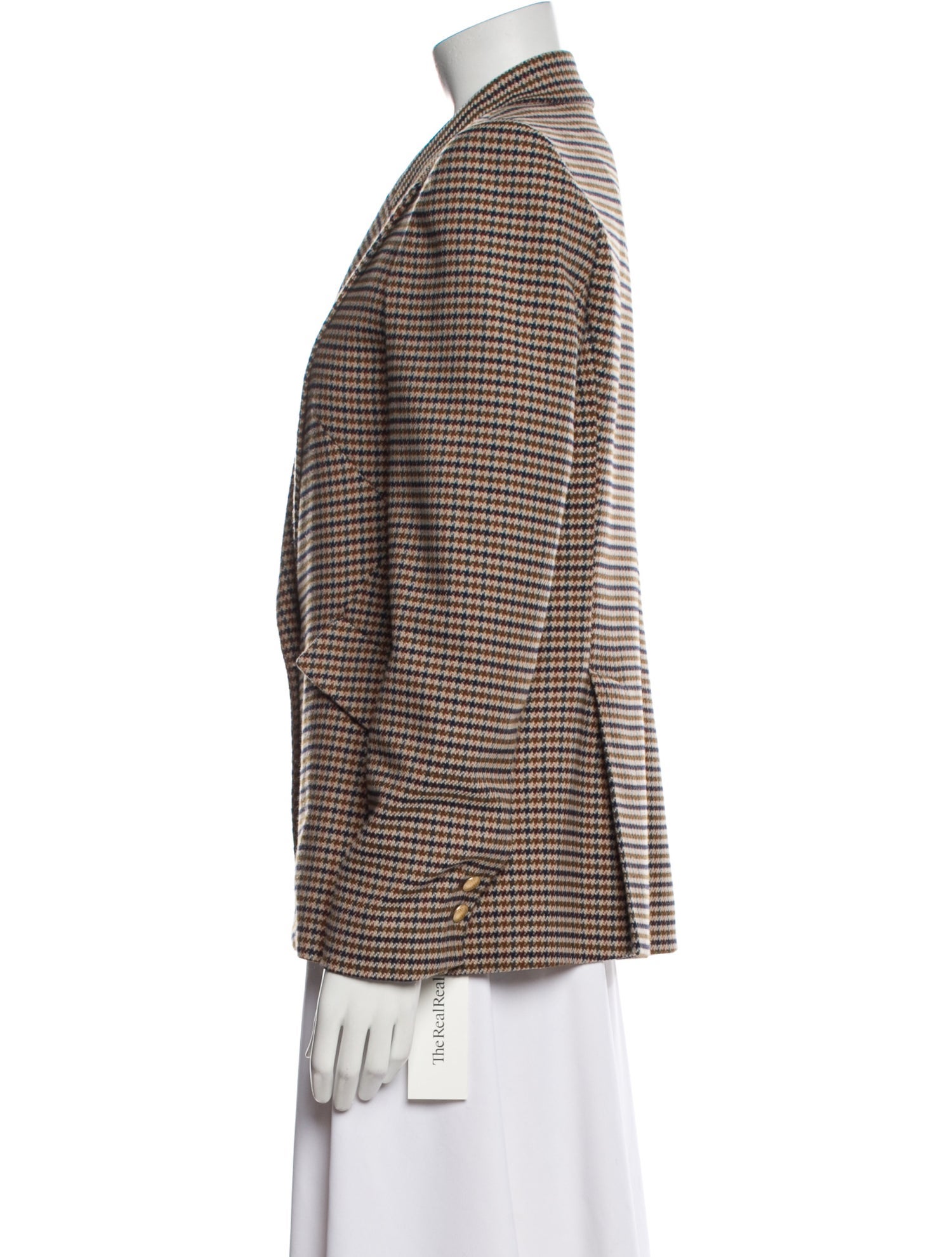 L'Agence Houndstooth Print Blazer