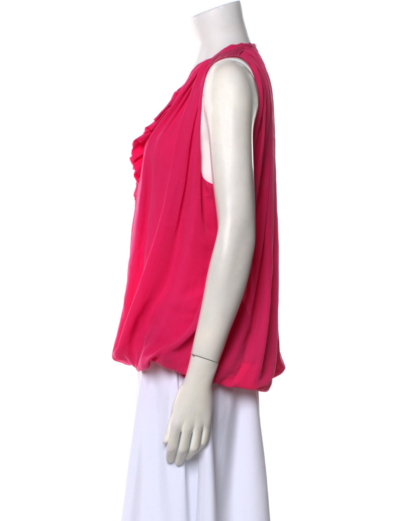 L'Agence Silk V-Neck Blouse