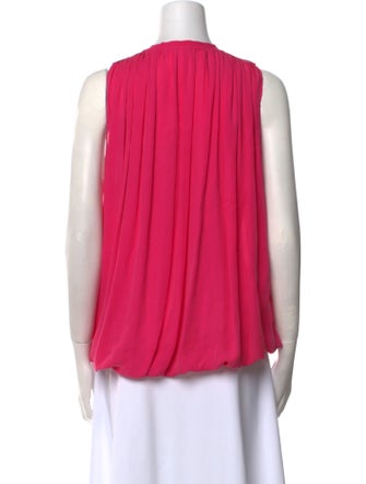 L'Agence Silk V-Neck Blouse