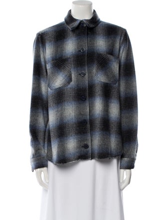 L'Agence Plaid Print Jacket