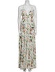 L'Agence Floral Print Long Dress