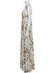L'Agence Floral Print Long Dress